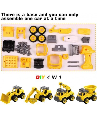 Take Apart Toys with Electric Drill Kids Stem Building Toy 4 in 1 Converts to Remote Control Car Construction Truck Take Apar...