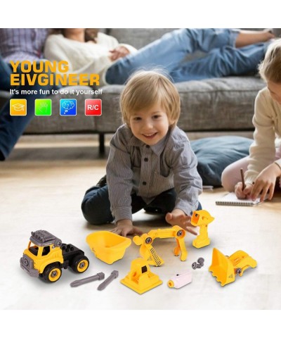 Take Apart Toys with Electric Drill Kids Stem Building Toy 4 in 1 Converts to Remote Control Car Construction Truck Take Apar...