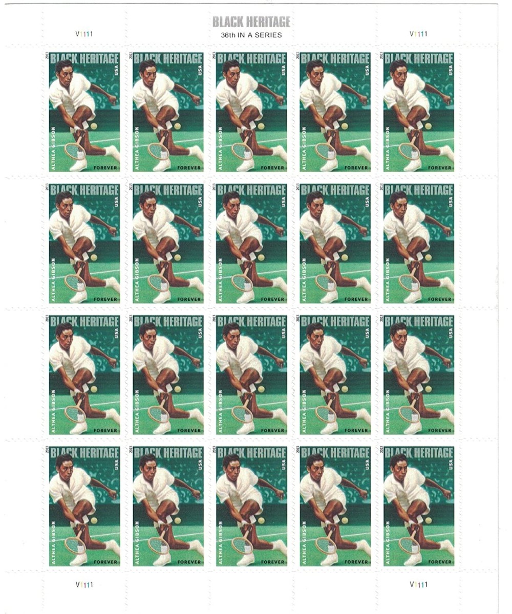 Althea Gibson Black Heritage Series Sheet of 20 Forever Postage Stamps Scott 4803 $55.72 Collectibles Display & Storage