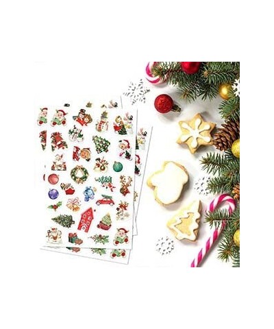 Vintage Christmas Stickers 10 Sheets 300 Pcs Happy Holiday Sticker Sheets for Kids Party Home Classroom Decoration $15.35 Kid...