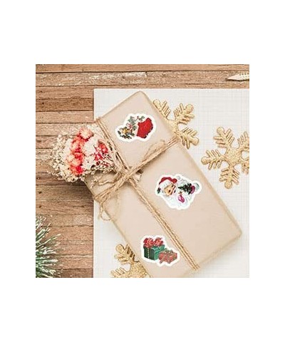 Vintage Christmas Stickers 10 Sheets 300 Pcs Happy Holiday Sticker Sheets for Kids Party Home Classroom Decoration $15.35 Kid...