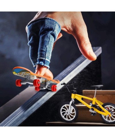 Mini Finger Toys Set Finger Bike Finger Skateboard Fingertip Movement Set Tiny Swing Board Fingertip Movement Party (26 PCS S...