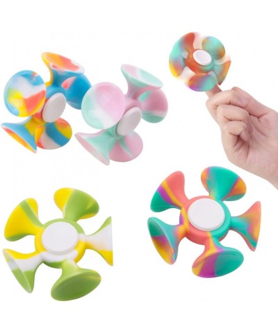 Throwable Suction Cup Toys - Set of 4 - Rotating Fidget Spinner to Relieve Stress and Anxiety - Suction Darts for Throwing Ga...