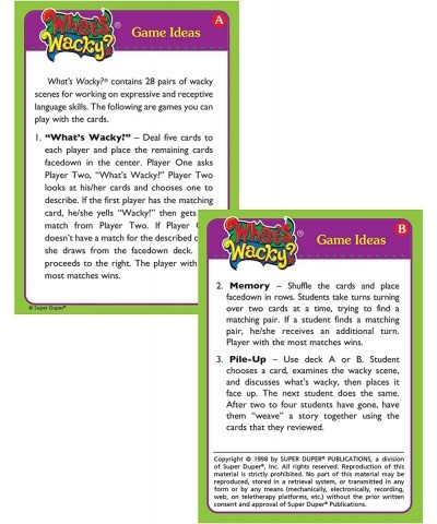 | Whats Wacky Fun Deck | Communication and Language Development Skills Flash Cards | Educational Learning Materials for Child...