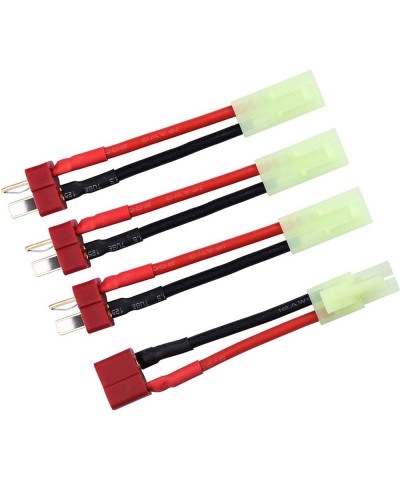 Mini Tamiya Connector to Deans T Plugs Adapter Male Female w/16AWG Gauge Silicone Cable Wire for RC Lipo Battery Charger ESC ...