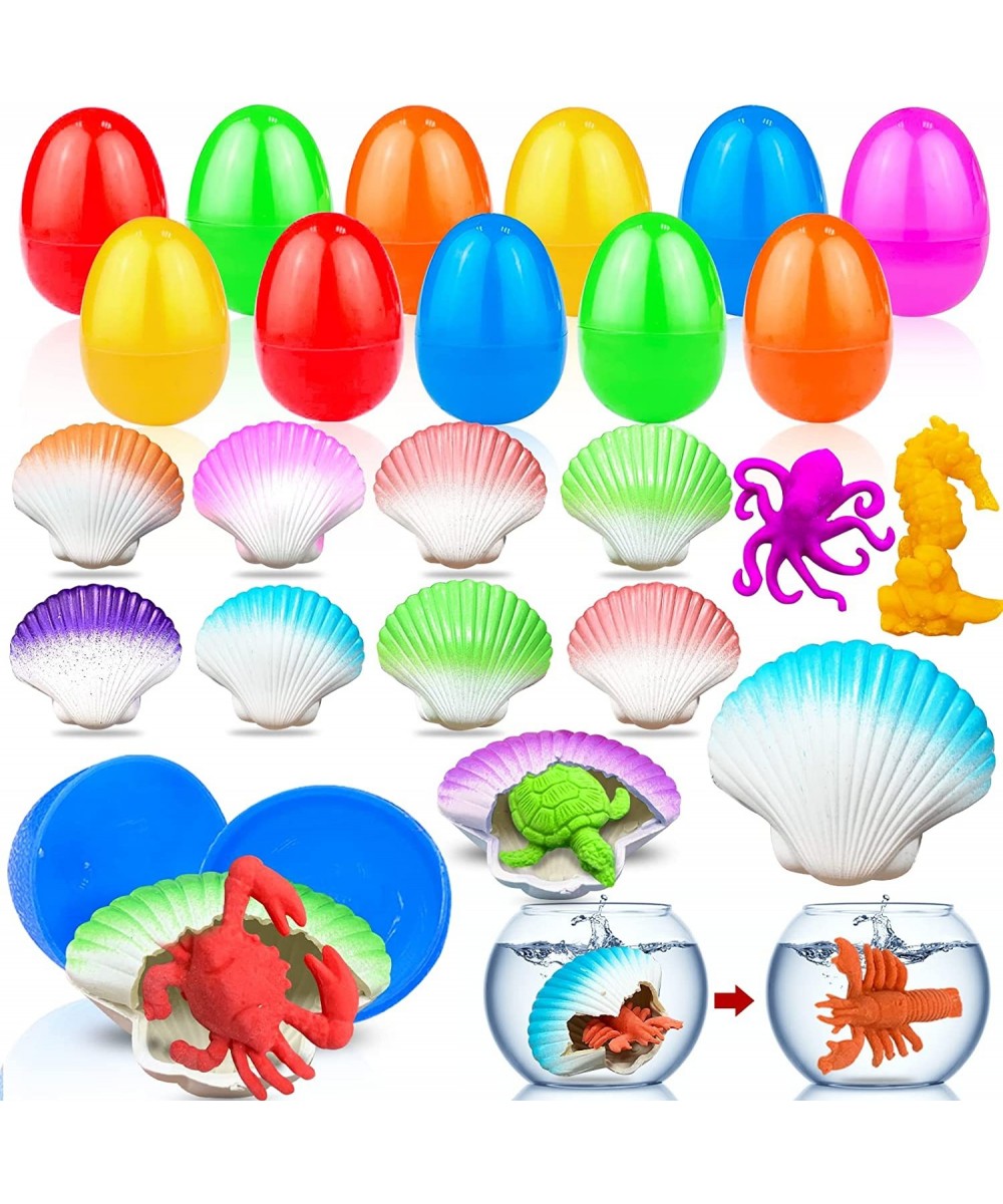 12 Pack Easter Eggs Hatching Growing in Water Animal Toys Easter Basket Stuffers for Toddler Plastic Easter Eggs with Toys In...