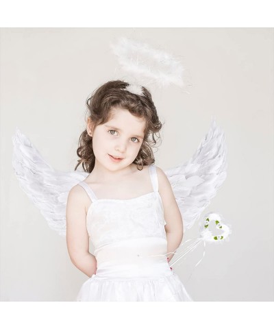 White Angel Wings with Halo and Fairy Wand for Kids Feather Wing Angel Costume for Cosplay Halloween Christmas Eve Xmas $22.4...