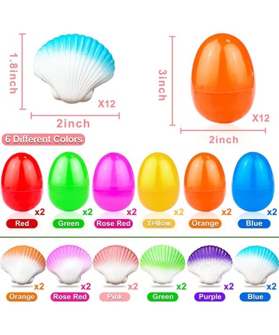 12 Pack Easter Eggs Hatching Growing in Water Animal Toys Easter Basket Stuffers for Toddler Plastic Easter Eggs with Toys In...