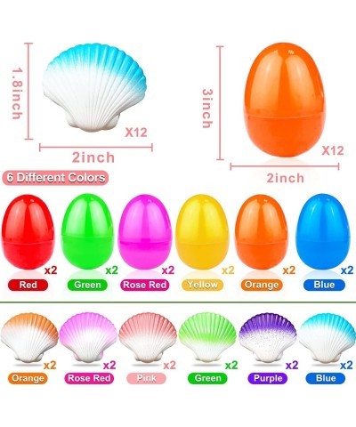 12 Pack Easter Eggs Hatching Growing in Water Animal Toys Easter Basket Stuffers for Toddler Plastic Easter Eggs with Toys In...