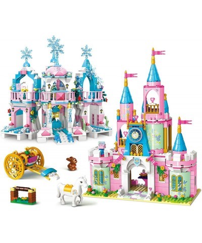 Friends Building Blocks Toys for Girls Age 6-12 Princess Castle Building Sets for Girls Magical Ice Palace Toy Castle Blocks ...