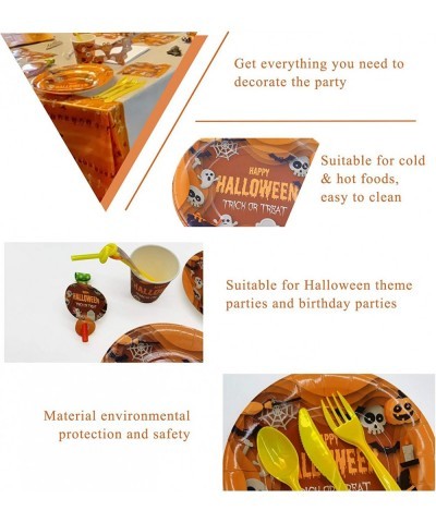 Halloween Party Supplies for kids - Perfect Halloween Party Supplies Pack for Spooky Halloween Themed Parties Disposable Tabl...