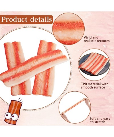 6 Pack Bacon Fidget Stretchy Sensory Toy Food Fidgets Play Food Bacon Fake Bacon Toy That Look Like Food Sensory Toys for Str...