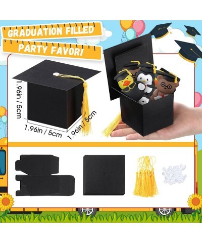 40 Pack Graduation Party Favors Set Grad Candy Boxes and Graduation Mochi Animal Toys with Tassels Squishy Cute Ducks Bear Pe...