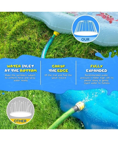 Splash pad Sprinkler for Kids and Toddlers Mat Summer Outdoor Water Toys 3-in-1 68" Water Sprinkler Kiddie Baby Swimming Pool...