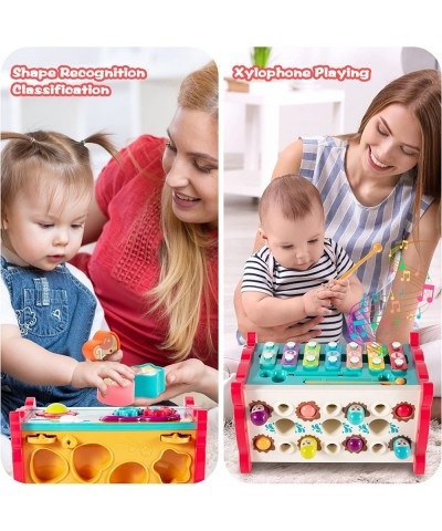 8 in 1 Montessori Toys Hammering Pounding Toy Birthday Gifts for 1 2 3 Year Old Toddlers Activity Cube Educational Fishing Ga...