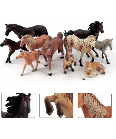 10PCS Realistic Horses Club Trakehner Foal Clydesdale Horse Figurine Hanoverian Foal Figure Morgan Horse Toy Appaloosa Horse ...