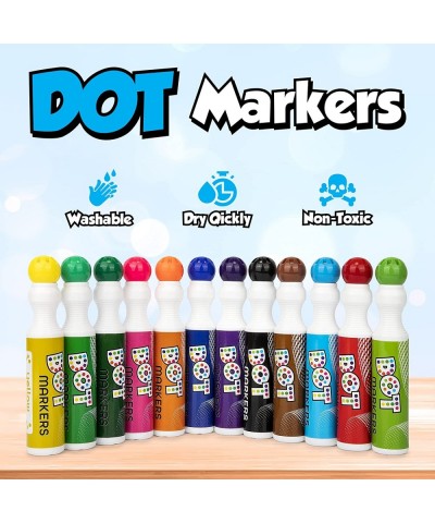 Washable Dot Markers for Toddlers 12 Colors (40ml 1.35oz) Paint Marker Art Set Water Based Non-Toxic Bingo Daubers for Kids $...