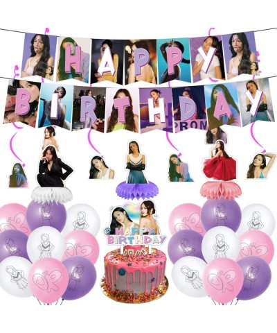 35 Pieces Olivia Singer Rodrigo Party Decoration Include Olivia Singer Rodrigo Birthday Banner Honeycomb Centerpieces Cake To...