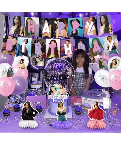 35 Pieces Olivia Singer Rodrigo Party Decoration Include Olivia Singer Rodrigo Birthday Banner Honeycomb Centerpieces Cake To...