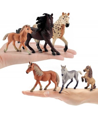 10PCS Realistic Horses Club Trakehner Foal Clydesdale Horse Figurine Hanoverian Foal Figure Morgan Horse Toy Appaloosa Horse ...