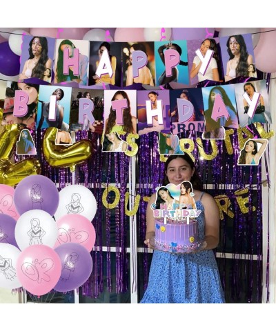 35 Pieces Olivia Singer Rodrigo Party Decoration Include Olivia Singer Rodrigo Birthday Banner Honeycomb Centerpieces Cake To...