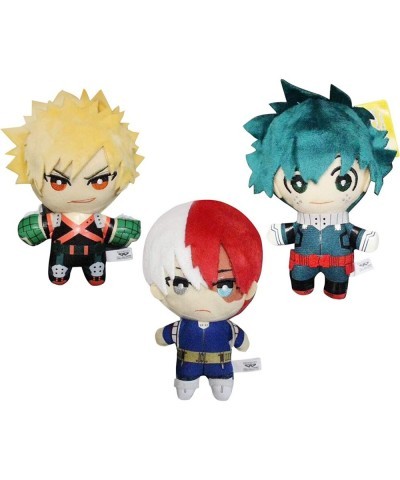 3 Pack Anime MHA Plush Keyring Dolls Cartoon Character Midoriya Izuku/Bakugou Katsuki/Todoroki Cosplay Figure Plush Toys Cute...