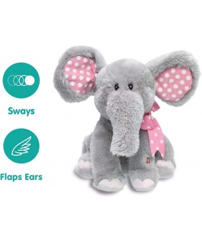 Ellie the Elephant - Animated Musical Pink Polka Dotted Stuffed Animal Plush Toy Sways Flaps Floppy Ears and Sings "Do Your E...