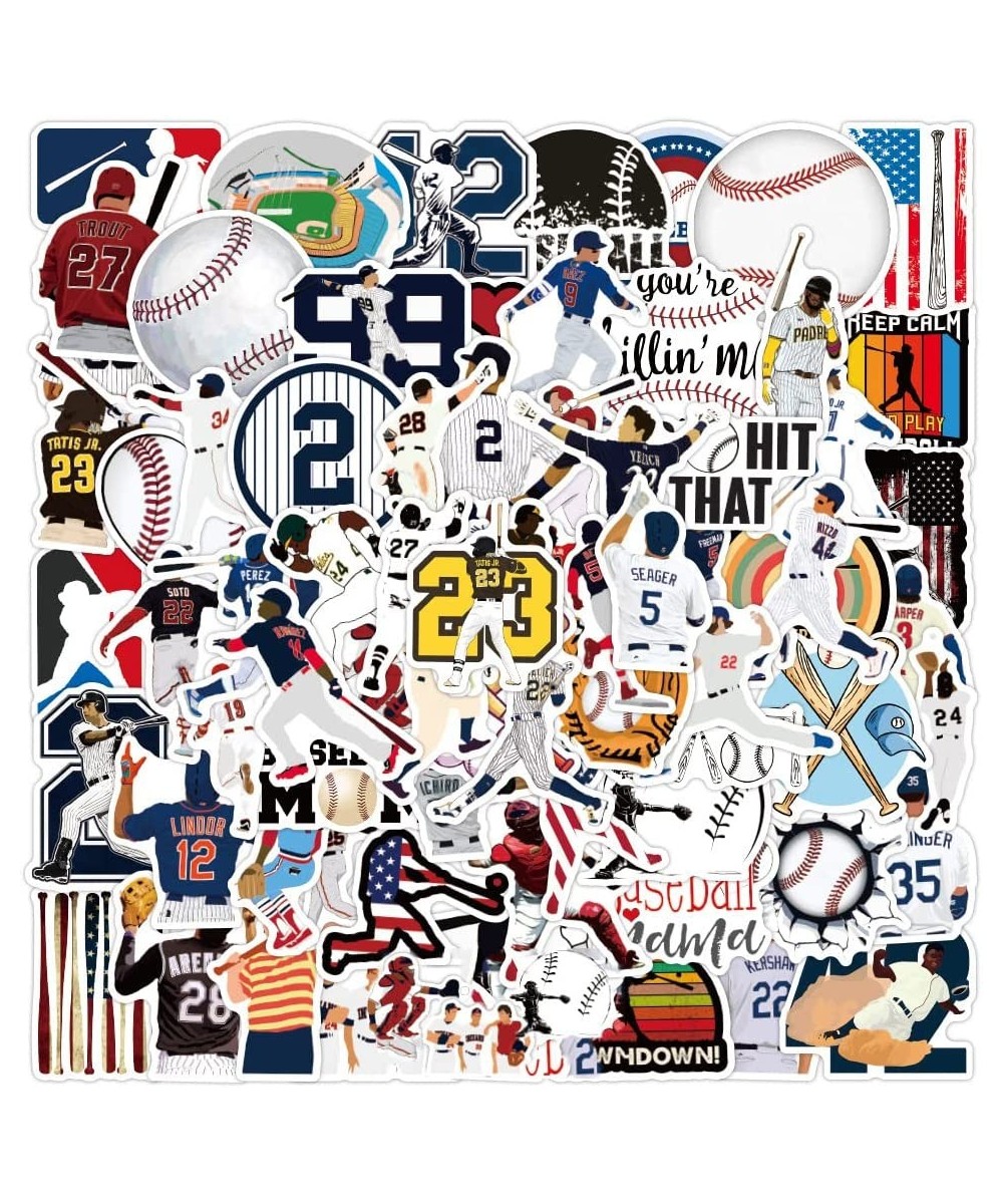 LOINFE® Baseball Stickers 100PCS Sports Baseball Stickers for Water Bottles Baseball Helmet Stickers Gifts for Boys/Girls Coo...