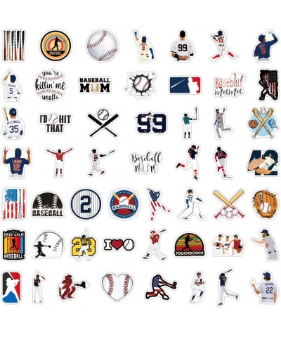 LOINFE® Baseball Stickers 100PCS Sports Baseball Stickers for Water Bottles Baseball Helmet Stickers Gifts for Boys/Girls Coo...