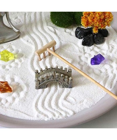 Mini Zen Garden Rake - Tabletop Rock Garden Sandbox Tools Kits - Japanese Desktop Meditation Sand Box Accessories $18.91 Toy ...