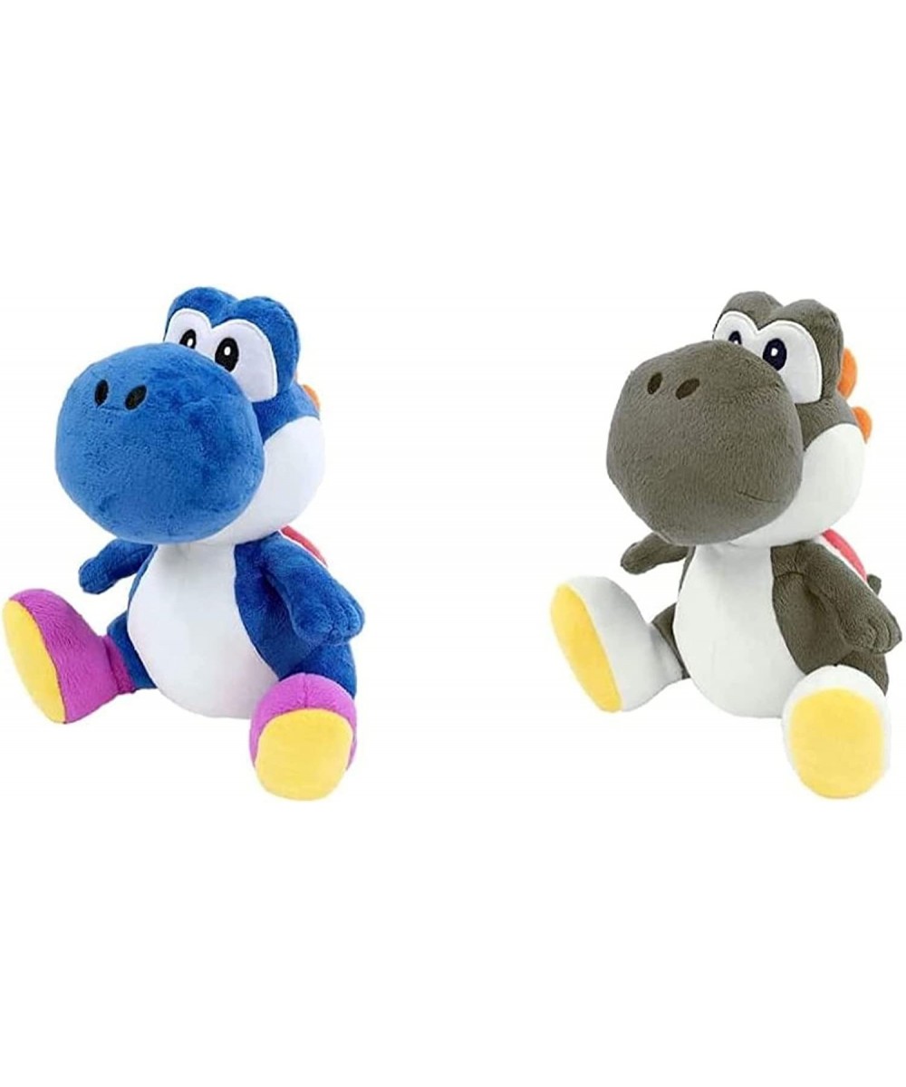 Little Buddy Super Mario Bros All Star Collection Dark Blue Yoshi (1388) & Black Yoshi (1392) Plush Set of Two 7 inches Plush...