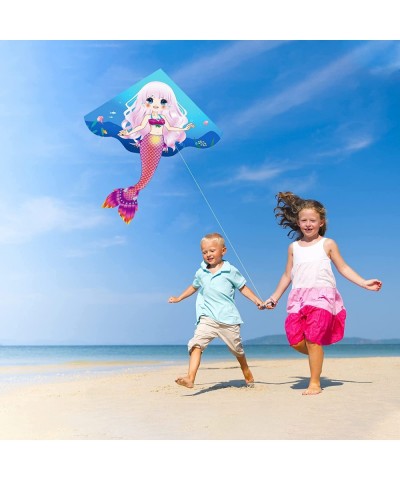 Large Mermaid Kite for Kids and Adults Beach Kites for Adults Outdoor Toys Games and Activities Kites Single Line Kite with F...