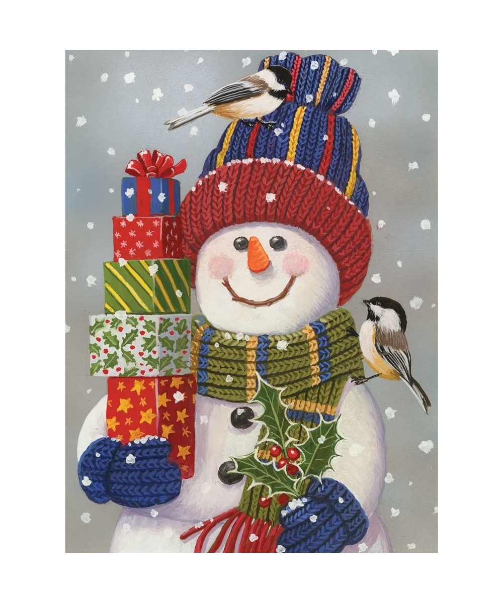 1000 Piece Jigsaw Puzzle - Snowman with Presents - Snowman Christmas Puzzle - by Artist William Vanderdasson - 1000 pc Jigsaw...