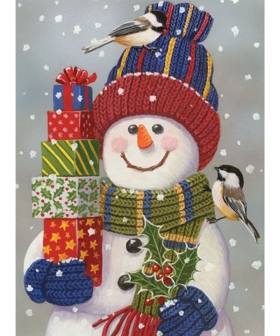 1000 Piece Jigsaw Puzzle - Snowman with Presents - Snowman Christmas Puzzle - by Artist William Vanderdasson - 1000 pc Jigsaw...