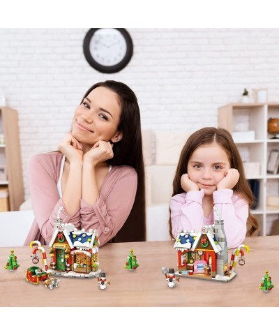 Christmas Gingerbread House Kits 788 Pcs Christmas Decortaion House Building Toys Mini Bricks Christmas Party Gifts for Adult...