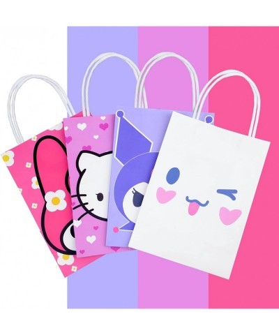 16Pcs Cute Lovely Cat Melody Kawai Animal Figure Characters Party Favor Gift Goodie Bags with Handle for Girls Kids Adults Pa...