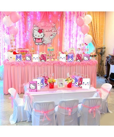 16Pcs Cute Lovely Cat Melody Kawai Animal Figure Characters Party Favor Gift Goodie Bags with Handle for Girls Kids Adults Pa...