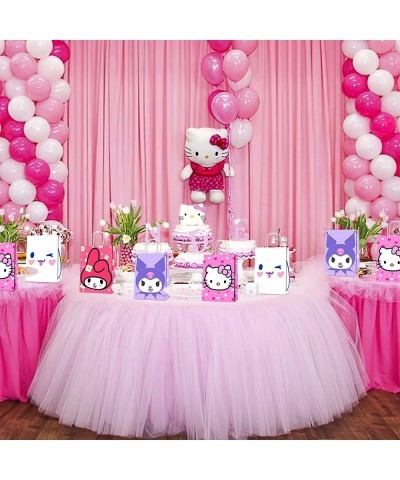 16Pcs Cute Lovely Cat Melody Kawai Animal Figure Characters Party Favor Gift Goodie Bags with Handle for Girls Kids Adults Pa...