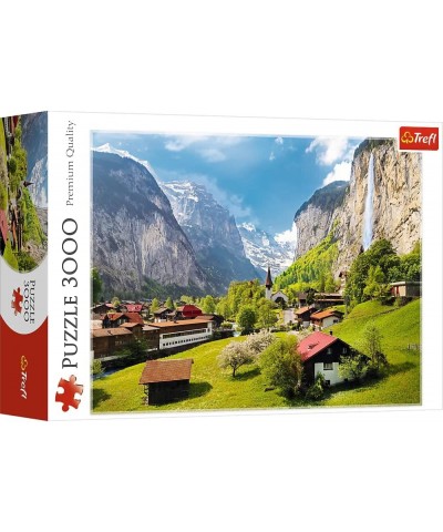 Red 3000 Piece Puzzle - Lauterbrunnen Switzerland $51.50 Jigsaw Puzzles