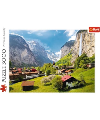 Red 3000 Piece Puzzle - Lauterbrunnen Switzerland $51.50 Jigsaw Puzzles