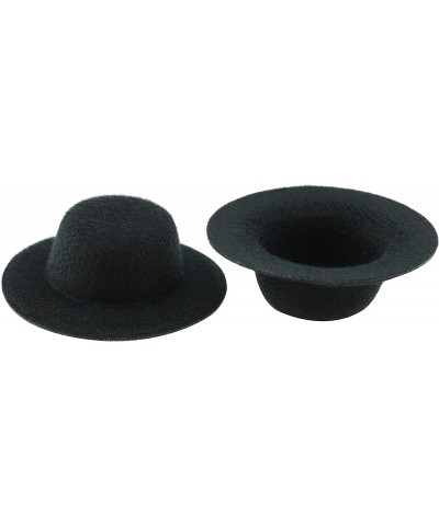 10pcs Mini Felt Top Hat Mini Doll Hat Handmade Small Wide Brim Hat Felt Fedoras Flat Top Hat Panama Hat $16.56 Kids' Party Hats