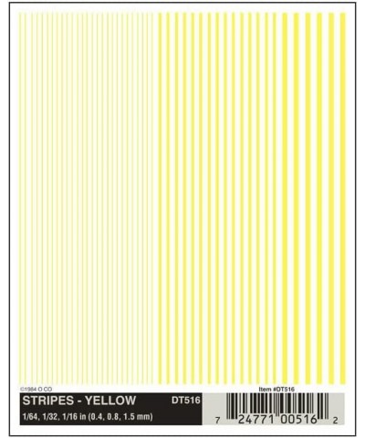 Stripes Yellow Dry Transfer Decals $16.15 Remote & App Controlled Vehicles