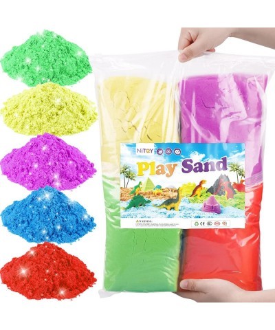 Value Pack Refill Play Sand 11lbs 5 Colors Moldable Self-Sticky Sensory Sand Box Toy Never Dries Out Bulk Replacement for Sha...