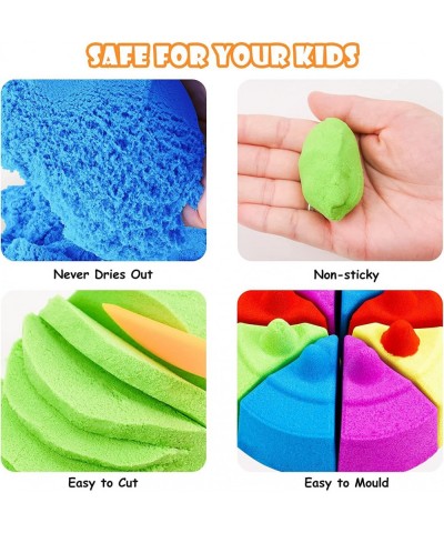 Value Pack Refill Play Sand 11lbs 5 Colors Moldable Self-Sticky Sensory Sand Box Toy Never Dries Out Bulk Replacement for Sha...