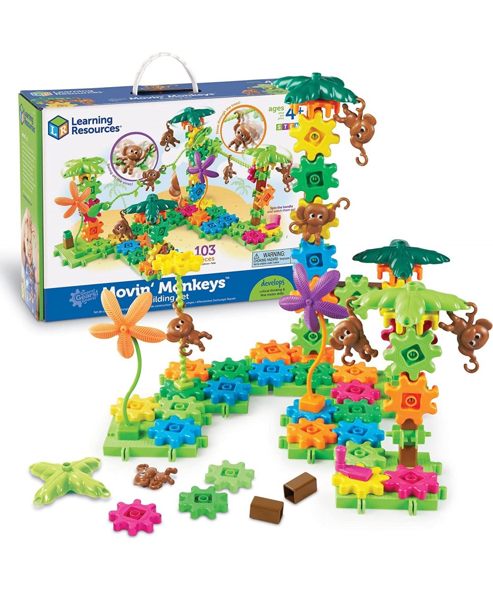 Gears! Gears! Gears! Movin' Monkeys Building Play Set 103 Pieces $88.23 Toy Interlocking Gear Sets