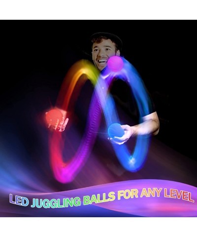 LED Juggling Balls Light up Juggling Balls Juggling in The Dark USB Rechargeable Juggling Balls for Biginners and Professiona...