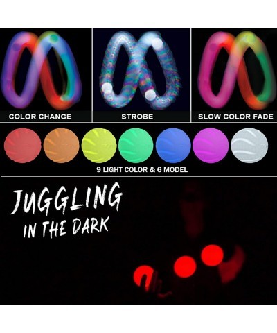 LED Juggling Balls Light up Juggling Balls Juggling in The Dark USB Rechargeable Juggling Balls for Biginners and Professiona...