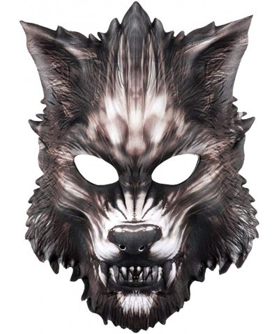 EVA Wolf Head Halloween Mask Simulation Animal Halloween Mask Carnival Cosplay Party Supplies $27.77 Kids' Dress-Up Accessories