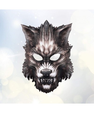 EVA Wolf Head Halloween Mask Simulation Animal Halloween Mask Carnival Cosplay Party Supplies $27.77 Kids' Dress-Up Accessories