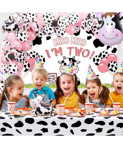 Cow 2nd Birthday Decorations for a Girl Moo Moo I'm Two Birthday Decorations Girl Boy Cow 2nd Birthday Party Supplies Cow Two...